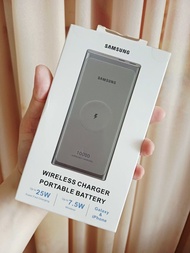 全新NEW SAMSUNG 10000mAh WIRELESS CHARGER PORTABLE BATTERY USB-C Cable 三星灰色充電器/充電寶(可寄貨)