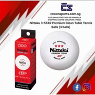Nittaku 3-STAR Premium Clean Table Tennis Balls (3 balls) NB-1700 90