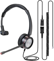 Cisco Headset with Microphone RJ9 Telephone Headset for Office Phones Noise Cancelling with RJ9 Jack for Cisco CP-7821 7841 6945 7941G 7942G 7945G 7962G 7965G 7970 7971G 7975G 8841 8865 9975 etc