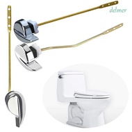 DELMER Toilet Handle Replacement Parts, Copper Lever Universal Toilet Tank Flush Lever, Chrome Finish 3 Hanging Hole Steady Side Mount Toilet Flush Handle Bathroom Accessories