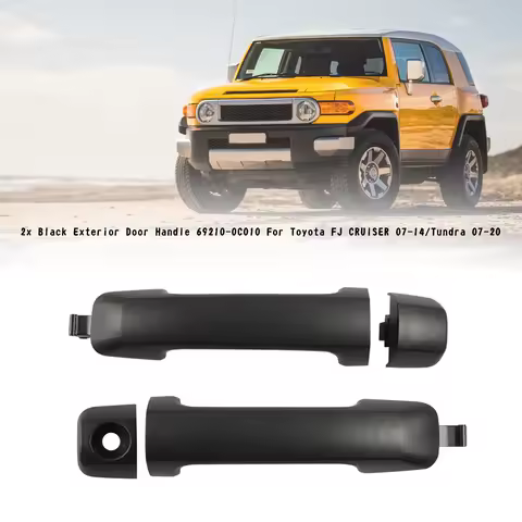 Artudatech 2x Black Exterior Door Handle 69210-0C010 For Toyota FJ CRUISER 07-14/Tundra 07 Car Acces
