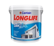 CAPTAIN LONGLIFE | กัปตัน สีน้ำอะคริลิค ลองไลฟ์ | สีทาบ้าน ทาอาคาร ภายนอกและภายใน | ชนิดด้าน ขนาด 3.