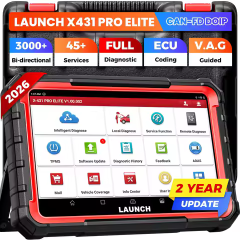 LAUNCH X431 PRO Elite 2026 New Bidirectional Scan Tool, ECU Coding 38+ Services, All-in-One Full Sys