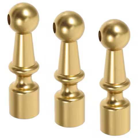 3Pcs Shelf Railing Hardware with 5Mm Hole Diameter Iron Post End Caps for Glass Railing Post Connect