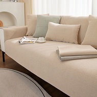 Nordic Sofa Cover Non-Slip Cotton Linen Sofa Cushion Slipcover Universal Solid Color Sofa Towel Seat 1/2/3/4 Seater L Shape Couch Cover