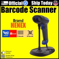 Official Henex Barcode Scanner with Stand 1D 2D QR Code Support Touch n Go Boots Henex