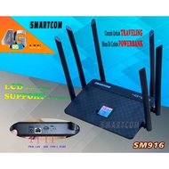 Bozzbuy - Wifi Wireless Router Sim Card 4G LTE Smartcom SM-916 with LCD 300Mbps