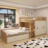 雙層床 bunk bed  兒童高低交錯型 Children's staggered height type 上下鋪 多功能大容量收納衣櫃  榻榻米床架 ideaspace bed（包送貨 free 