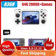 R36H Retro Handheld Game Console 64G 20000+Games Linux 3.5 Inch Portable Pocket Video Player for Kid