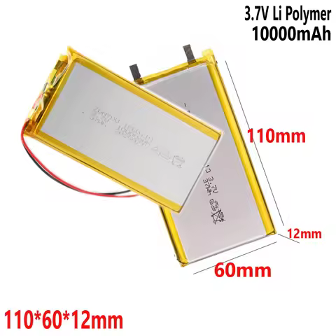 1-12PCS 3.7V Li Polymer Battery 10000mAh 1260110 Soft package battery For Power Bank Bluetooth Speak