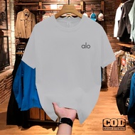 !!! Distro Alo Logo Text Silver Premium Quality T-Shirt Unisex Short Sleeve T-Shirt Cotton Combed 30