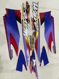 Bộ tem decal dán xe máy Honda Wave S110 đời 2001 màu đỏ đen zin thái siêu đẹp