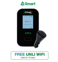 SMART Bro LTE-Advanced Pocket WiFi (EVOLUZN PR7) w/ UNLI data 15 days FREE! Car Charger