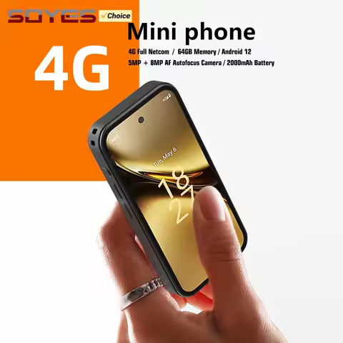 SOYES Q333 Mini 4G Smartphone 3.97inches HD MT6762 4GB RAM 64GB ROM 8MP Dual SIM Android 12.0 Face R