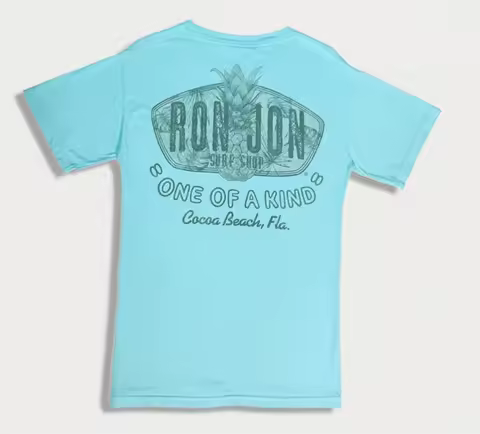 MEN BLUE COMFORT COLOURS RON JON SURF SHOP T-SHIRT - SIZE S