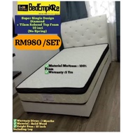 (SET) - KATIL DIVAN SUPER SINGLE DIAMOND DAN TILAM REBOND TOP 10INCHI