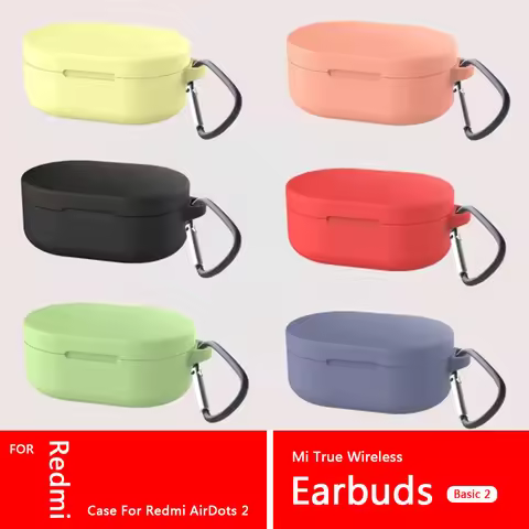 Silicone Earphone Case For Redmi AirDots 2 Earbuds Protective Sleeve Shell For Xiaomi Mi True Wirele