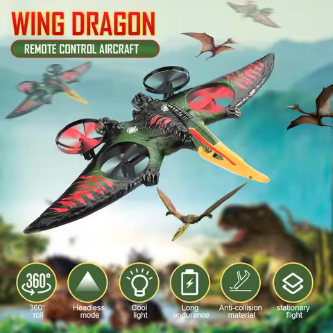 Drop Resistant Remote Control Pterosaur Remote Control Aircraft Foam Aircraft UAV Simulation Dinosau