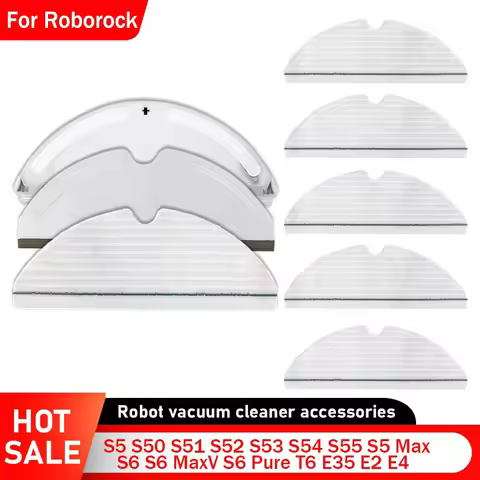 Mop Rack Water Tank Mop Cloth Kit For Xiaomi Roborock S50 S53 S54 S55 S5 Max S6 S6 Pure S6 MaxV T6 E