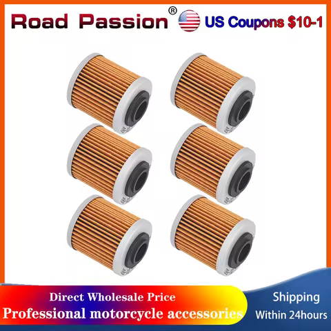 Road Passion 1/2/3/4/6PCS Motorcycle Oil Filte For CAN-AM DS450 DS450X DS 450 450X EFI X XC MX 42025