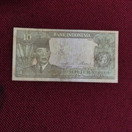 Uang Kertas Kuno non PMG, Rp 10 Sukarno thn 1960 (K2)