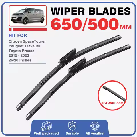 Car Front Wiper Blades Set For Citroen SpaceTourer Peugeot Traveller Toyota Proace 2015 - 2023 Winds