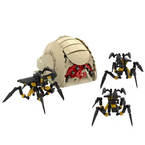 MOC Starship Trooper Brain Worm Building Blocks Model Popular Games Alien Zerg Monster Bricks Assemb