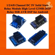 1/2/4/8 Channel DC 5V Solid State Relay Module High Level G3MB-202P Relay SSR AVR DSP for Android