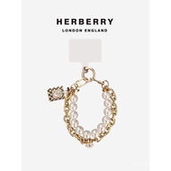 Uk HERBERRY Phone Lanyard Short Style Chanel-inspired Camellia Tag Bracelet Fashion Pearl Chain Phon