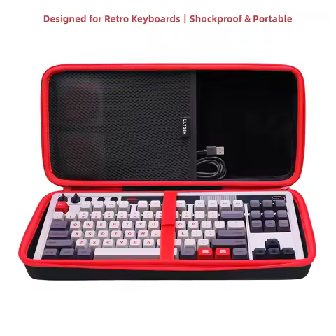 LTGEM Keyboard Case for 8Bitdo 87 Keys Retro Mechanical Keyboard Protective Storage Bag for Gaming a