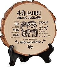 40th Anniversary Gift for Him Her - Wooden Plaque, Ruby Wedding Gifts, 40th Wedding Anniversary Gift