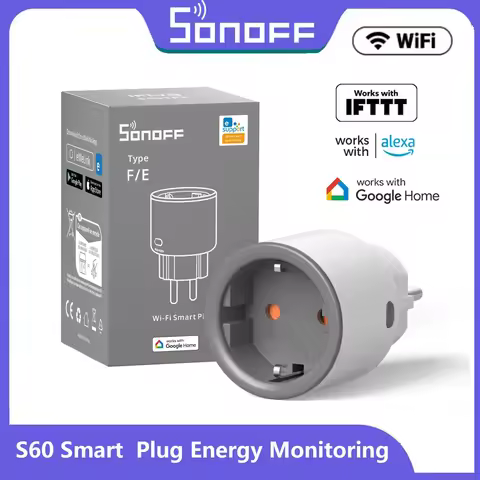 SONOFF S60 EU SONOFF Wifi Socket Wifi Smart Socket Overload Protection Timer Smart Scene Remote Cont