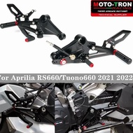 MOTO-TRON Motorcycle CNC Adjustable Rear Set Rearsets Footrest Foot Rest  For Aprilia RS660/Tuono660