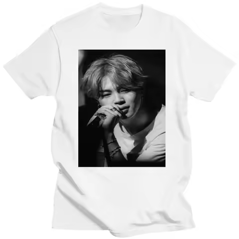 Kpopharajuku Streetweaarr TShirt Men Cotton T-Shirt Jimin Fans Love Black White Unisex T Shirt Gift 