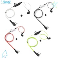 PANSIE Earphone PTT Mic, 2 Way 2 Pin Earpiece, Two Way Radio ABS Noodle Headphone Cord for Kenwood B