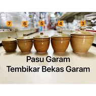 Pasu Garam / Tembikar Bekas Garam Tanah Liat /Bekas Kunyit Asam Jawa Rempah / Salt Pot Sauce Pot Spi