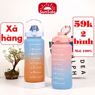 Water bottle, gym water bottle carrying water 2l