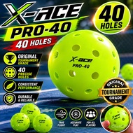 1pc X-Ace Pro Pickleball Balls 40 Holes, Outdoor Court