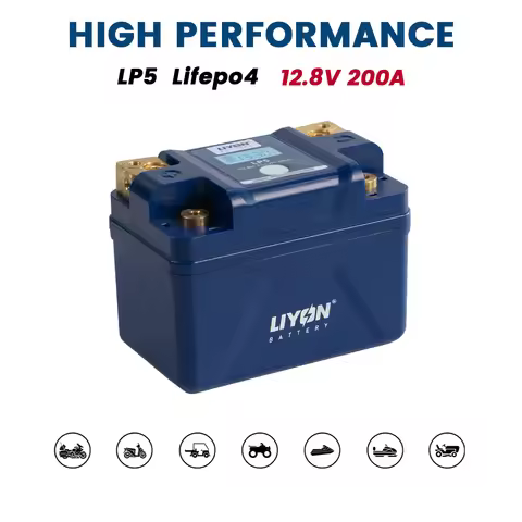High-Power Lithium Motorcycle Battery, 12.8V 2Ah, 140A Max Starting, Built-in Display Screen & BMS, 