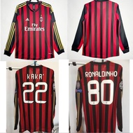 AC Milan Jersey Retro 13/14 Long Sleeve Home Classic Football Shirt