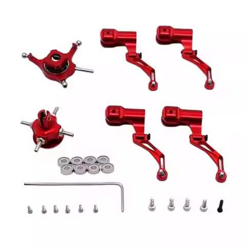 WLtoys XK K170 K124 RC Helicopter Modified Upgraded Parts Metal Rotor Clip / Rotor Head / Swashplate