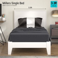 Single Bed - MILLERS Series - 1 Color - Katil Bujang Kayu - Katil Single - Beds