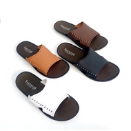 Men's Leather Sandals Finger Series Slides Citayam Fashion Weeks