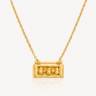 999 Gold Abacus Lock Necklace