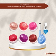 FWEE Lip Mud Lipstick & Cheek Blurry Pudding Pot, Keyring [Glow Beauty]