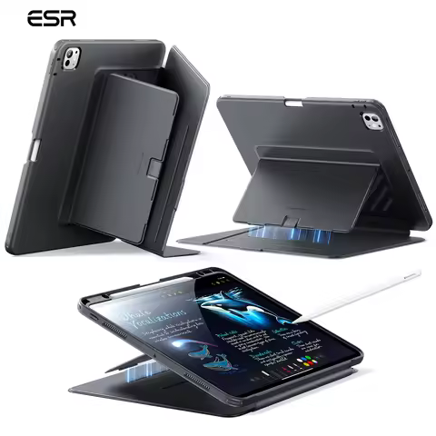 ESR iPad Air 13/11 Magnetic Case M4/M3/M2 (2026/2025/2024) Ultra-Stable Cover for iPad 12/11/10&Pro 