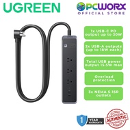 Ugreen S731/25353 Surge Protector Power Strip (3 AC Outlets + 30W 2A1C) Black