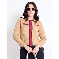 TALBOTS POLO Collar Cardigan Long Sleeve SUETER CUELLO PARA MUJER (C1501)