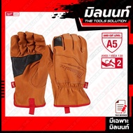 Milwaukee ถุงมือช่าง Impact Cut Level 5 Goatskin Leather Gloves