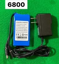 แบตเตอรี่ลิเที่ยม 12 โวลต์ 3000 4500 6800mah(เลือกได้)มีBMSพร้อมที่ชาร์จ12.6v1A